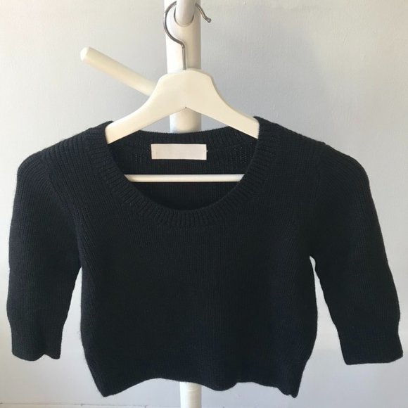 Hesperios Cropped 100% Baby Alpaca Sweater - Picture 1 of 3
